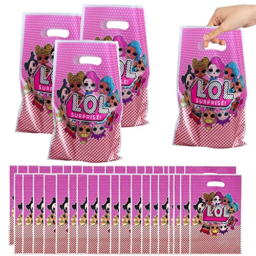50 Pcs LOL Party Bags for Girls, LOL Birthday Gift Bags for Girls Party, LOL Birthday Party Bags