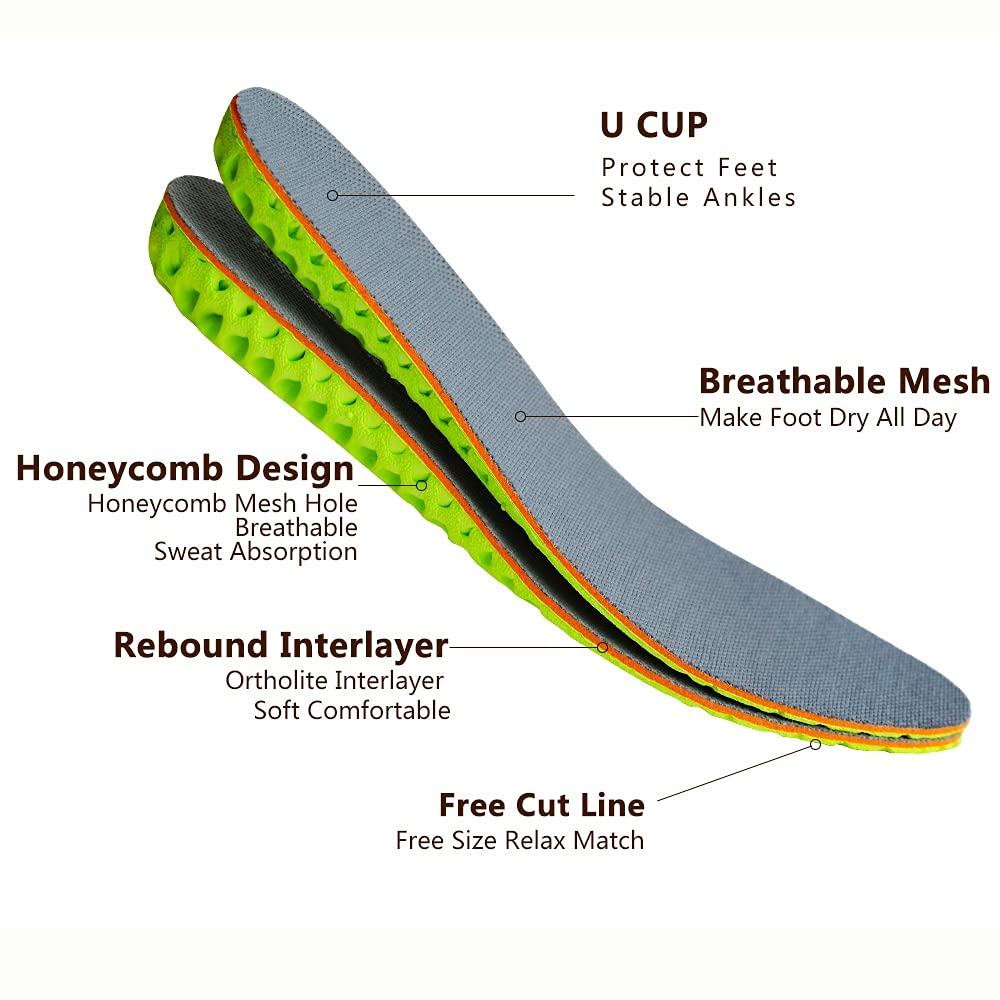 Plantillas para aumentar la altura, suela de elevación invisible suave, transpirable, panal, aumento más alto, almohadilla para zapatos, tamaño libre para mujeres y hombres (color: 35-38 (2