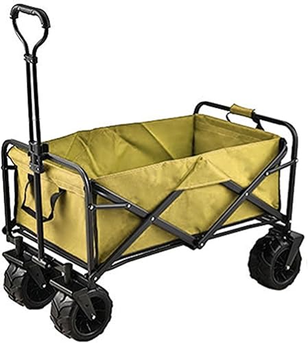 Miniatura 10 de Bgarden Carts,Collapsible Wagon,Sports Outdoor Utility Wagon Folding Garden Wagon Sports Steel Frame Foldable Yard Car Camping Cart with Side