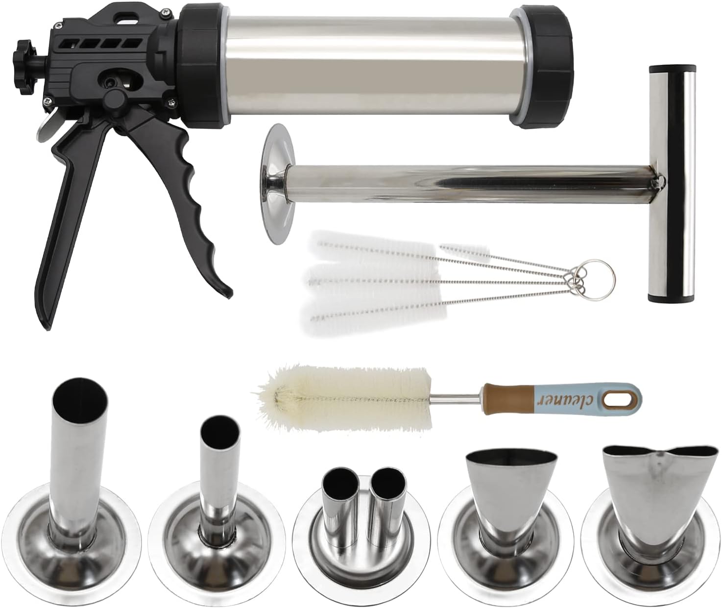 Hoypeyfiy Stainless Steel Jerky Gun, Sausage Maker, Handmade Beef Jerky