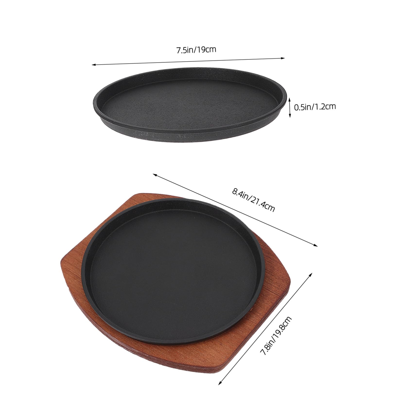 VICASKY Piastra Grill in Ferro Tonda Antiaderente per Induzione