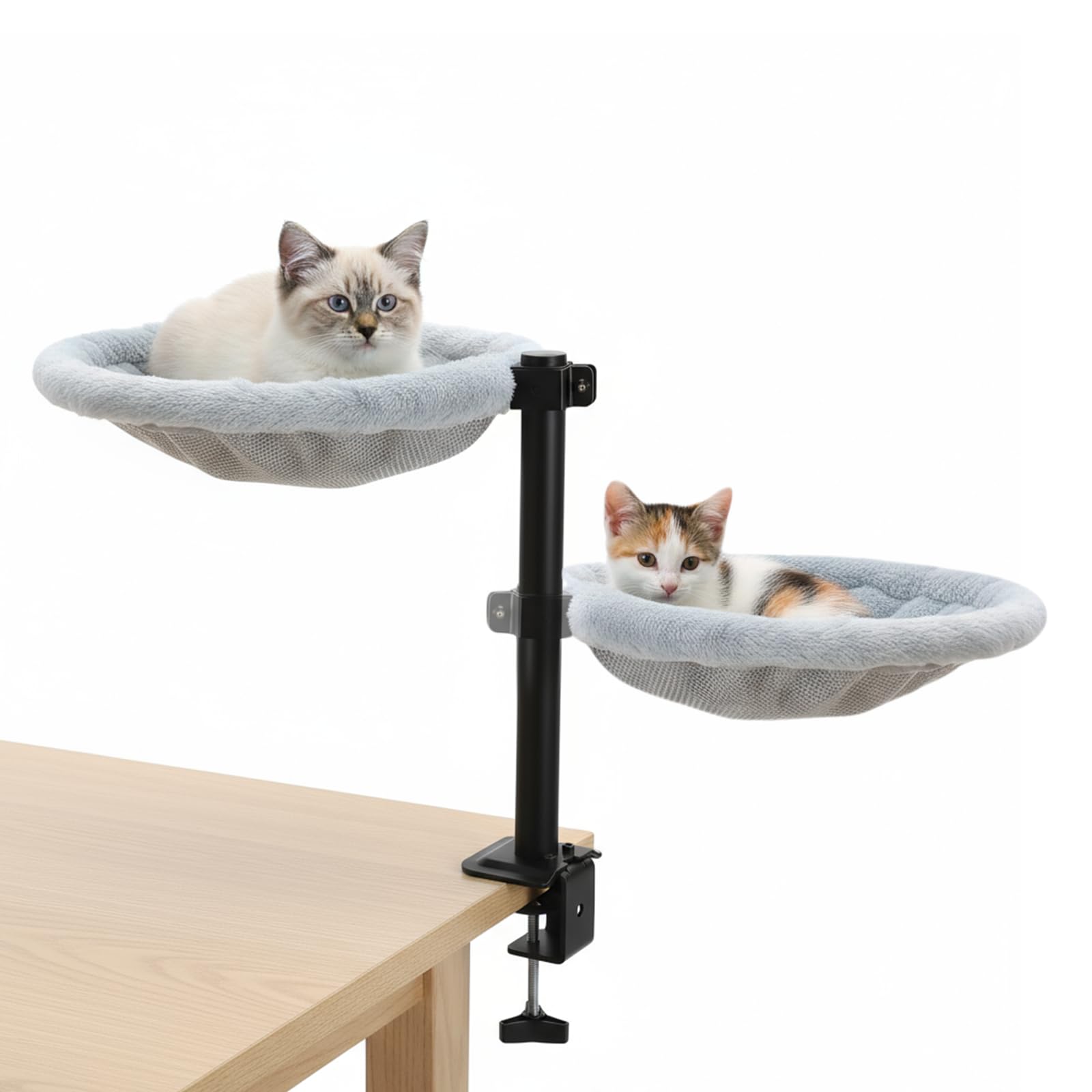 katzenbett Schreibtisch,katzenbett 360° drehbar und höhenverstellbar weiche katzenhängematte mit waschbaren bezügen,katzenschlafplatz fürs zuhause büro