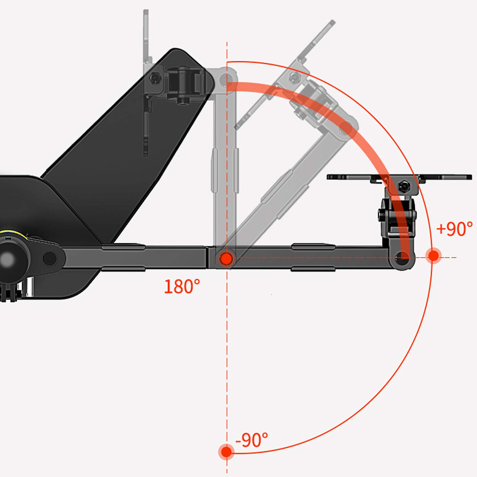 Supporto per Doppio Monitor - Bracci con Staffa Girevole, Monitor per Computer articolato inclinabile, per schermi di Computer da 17 a 27 Pollici