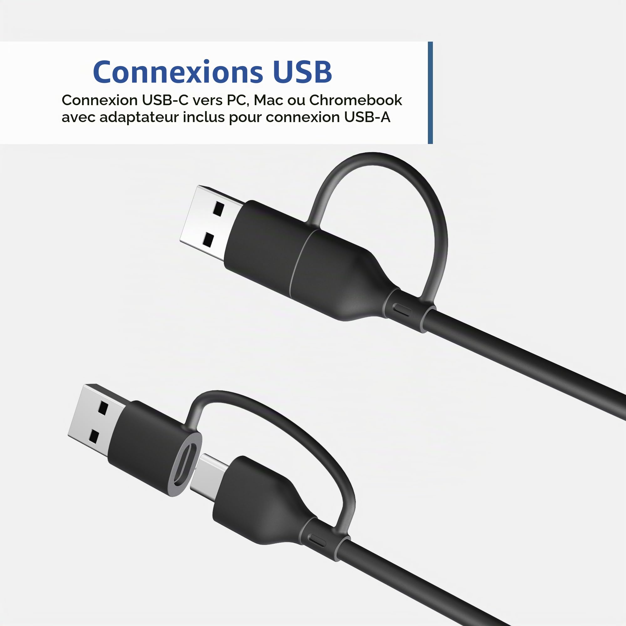 Cyber Acoustics CA-2890GX Barre de haut-parleur USB, 10 W, lumières LED à