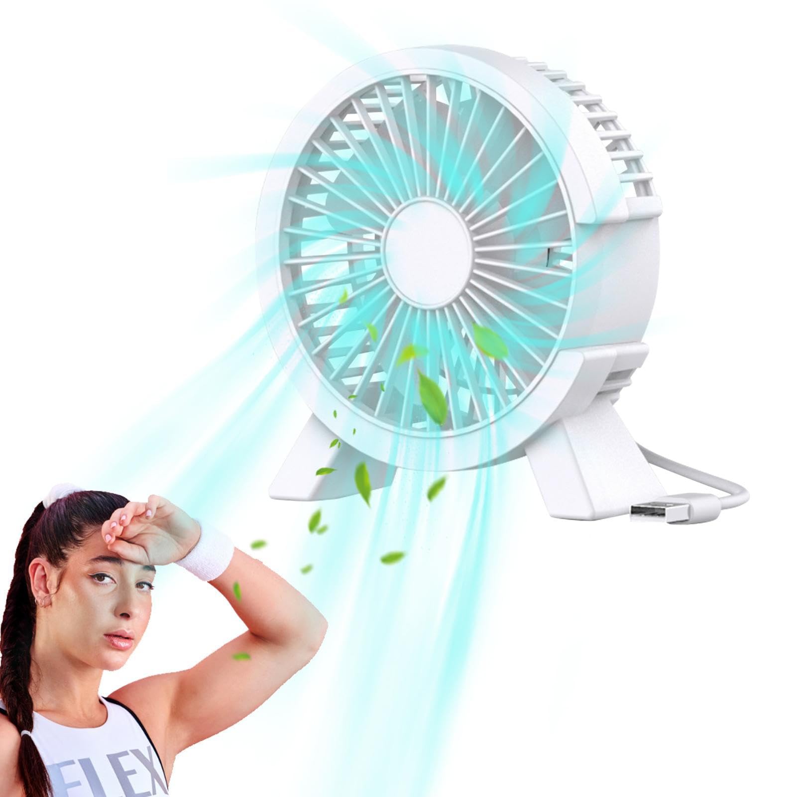 Krachtige wind 3 Snelheden Mini Desk-fan,USB Handheld