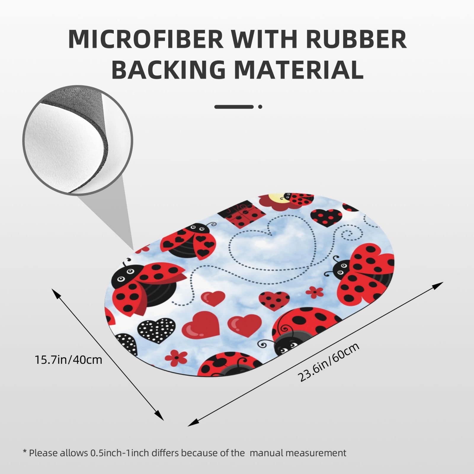 Badematte Mit Marienkäfer Druck - Saugfähig & Rutschfest Für Badezimmer