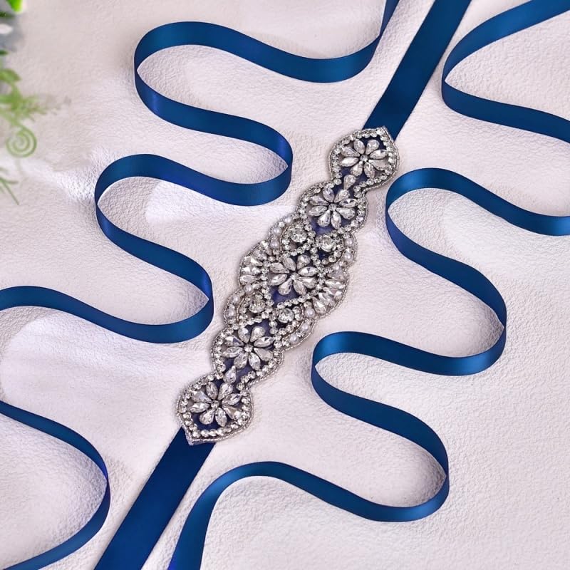 Bridal Rhinestones Belt Handmade Crystal Bridal Belts Elegant Evening Dress Accessories Bridesmaid Waistband4