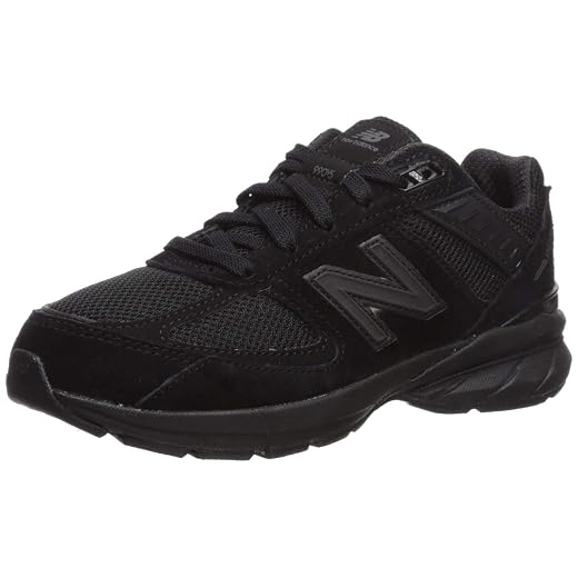 New Balance Kid's 990 V5 Lace-up Sneaker, Black/Black, 5.5 Wide Toddler