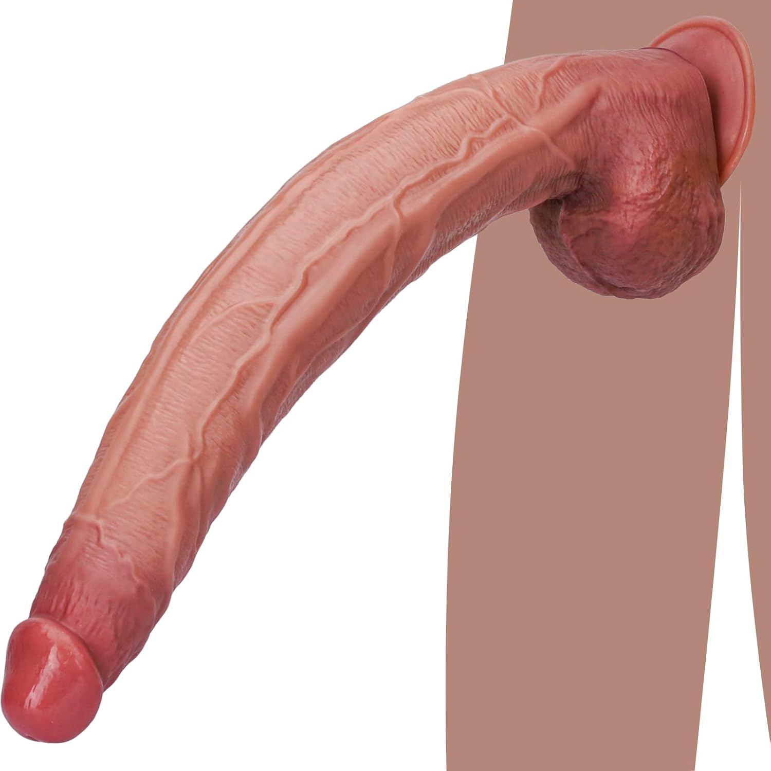 17.7 Inch XXL Black Realistic Monster Dildo, Extra Long Huge Anal Dildo with Suction Cup for Hands-Free Deep Play, Adult Sex Toy for Advanced Men & Women