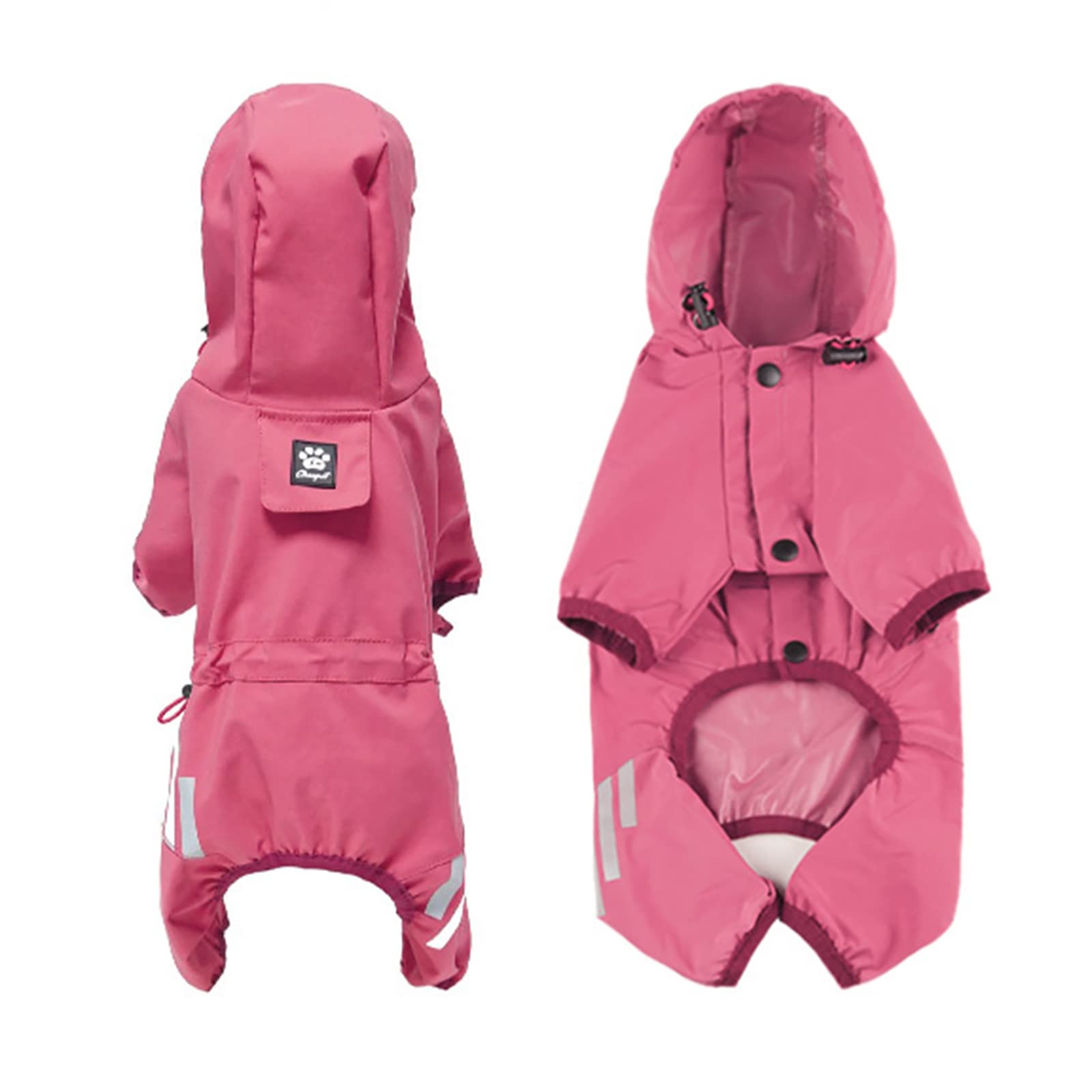 Generic Impermeabile per Cani con Cappuccio e Catarifrangenti Cappotto Impermeabile per Cani Giacca Impermeabile per Animali Domestici Ultraleggero e Impermeabile,Pink,S