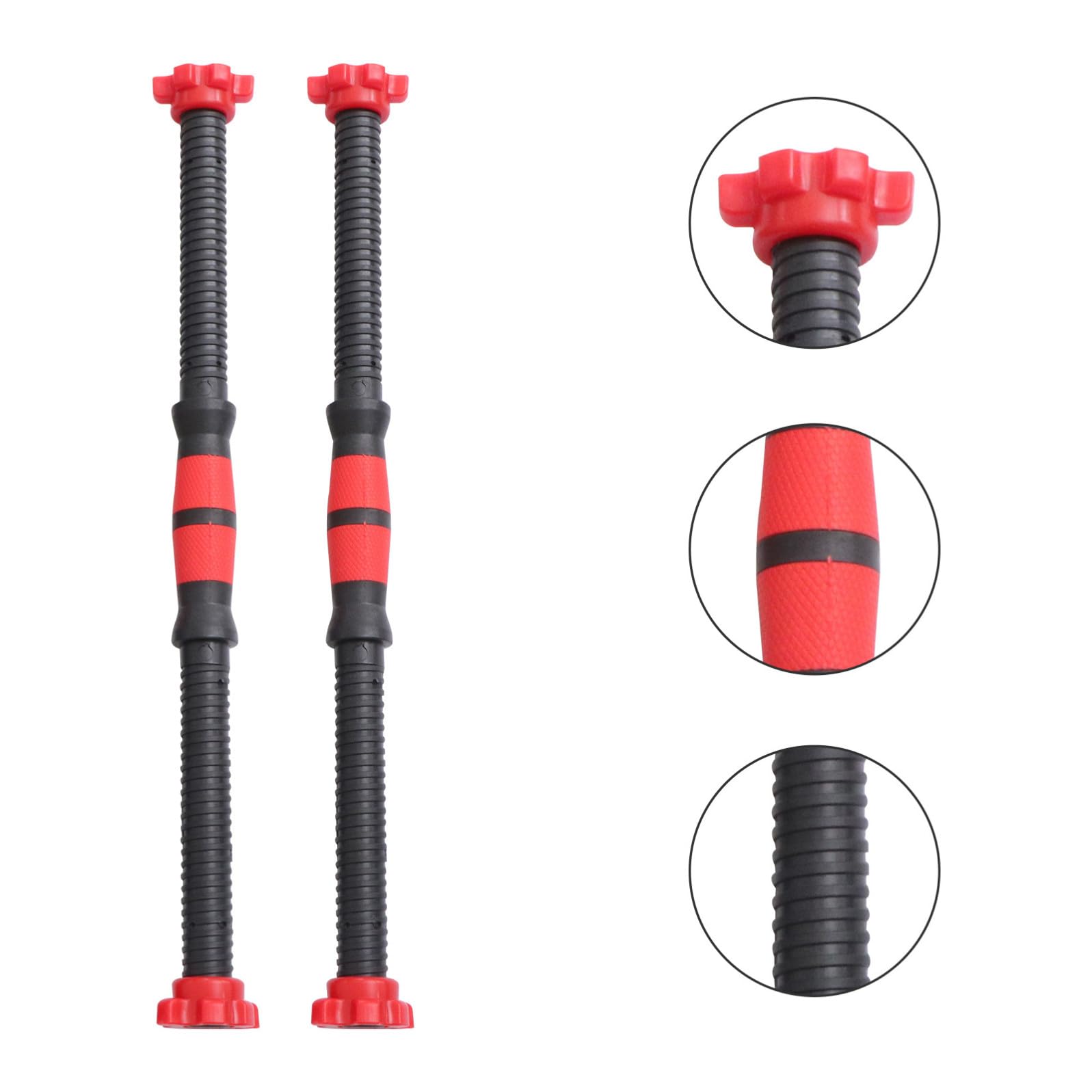 Ciieeo Barra Manubri da 50 CM in e Plastica, Set 2 Collari Spinlock, Adatta per Allenamento Addominali e Schiena in Palestra, Colore Casuale