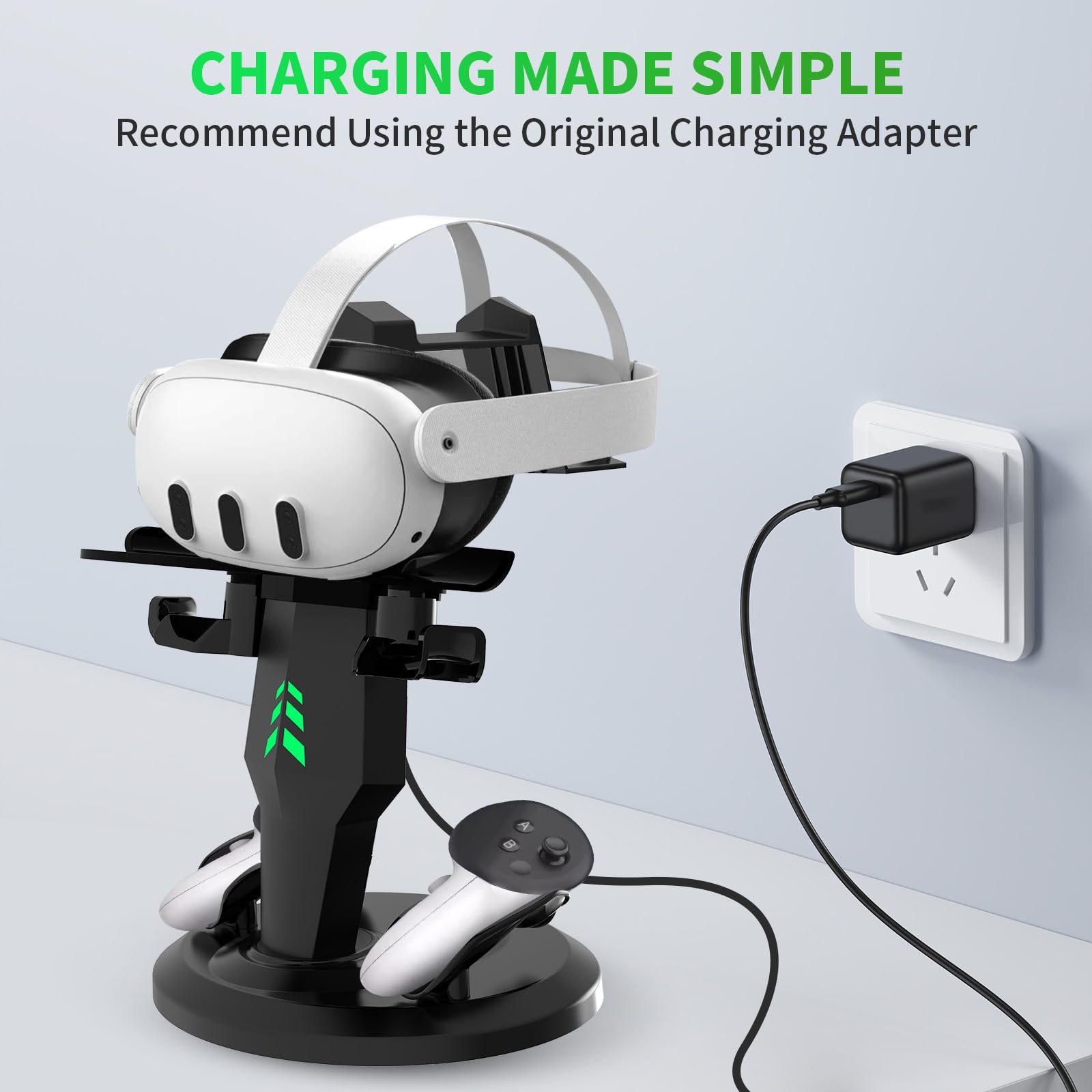 G-STORY Charging Dock for Meta Quest 3 Headset Controllers with Battery, VR Charging Station for Meta Quest 2 Fast Charging Meta Quest Pro Accessories (Minimalist) 4