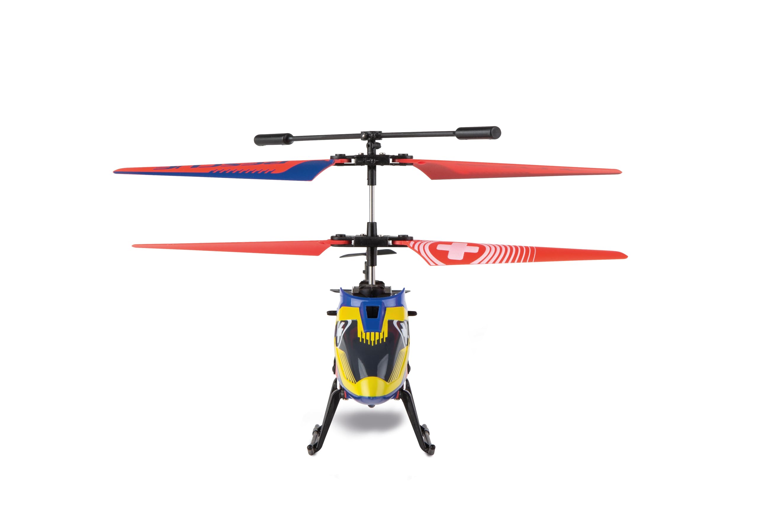 Carrera RC Rescue One Elicottero radiocomandato da 2,4 GHz, elicottero RC con scafo in alluminio, sistema giroscopico e assistente in altezza, luce LED, funzione di avvio e atterraggio automatico