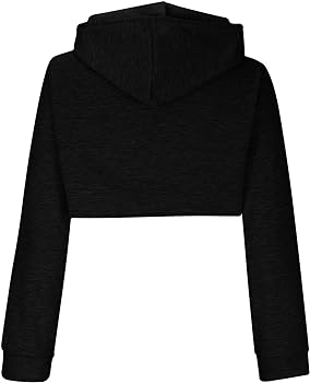 plain cropped hoodie
