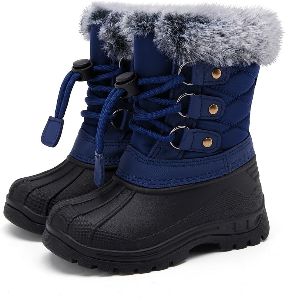 BMCiTYBM Toddler Snow Boots Boys Girls Little Kids Winter Shoes Cold Weather Outdoor Lightweight (Toddler/Little Kids)