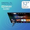 IBELL 80 cm (32 inches) Frameless Series Smart LED Google TV GTV32E, 4 Year Warranty (Black) gallery image