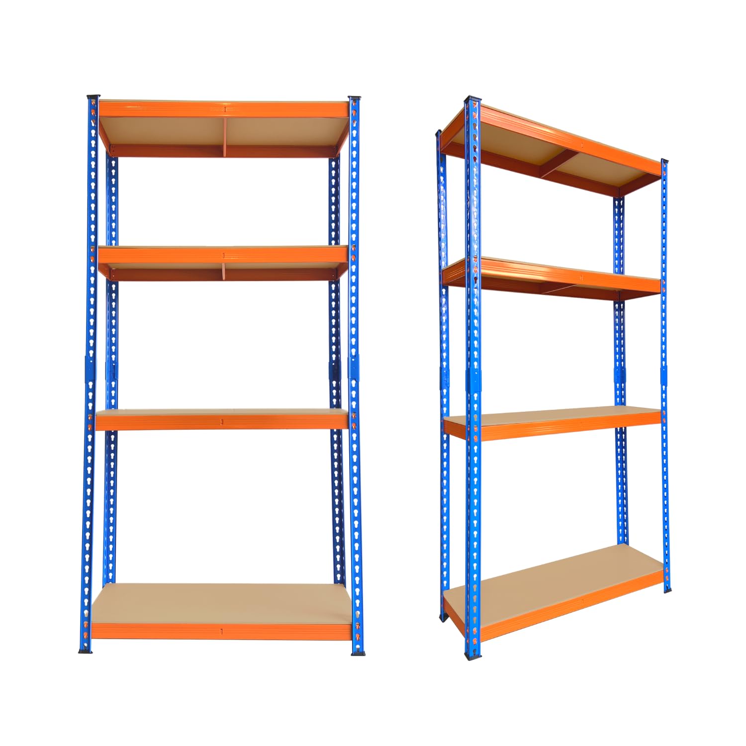 TRADE PRICE DEALS 2 BAY DEAL 4 Tier Extra Heavy Duty Racking Warehouse Storage Industrial Garage Metal Shelving 300kg Per Shelf (180 x 90 x 30cm)