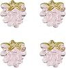 4 Pcs Handmade Raspberry Lampwork Beads 10-12mm Bulk Raspberry Glass Beads Fruit Glazed Bead for Earrings Necklace Jewelry Making DIY Crafts, Pearl Pink
