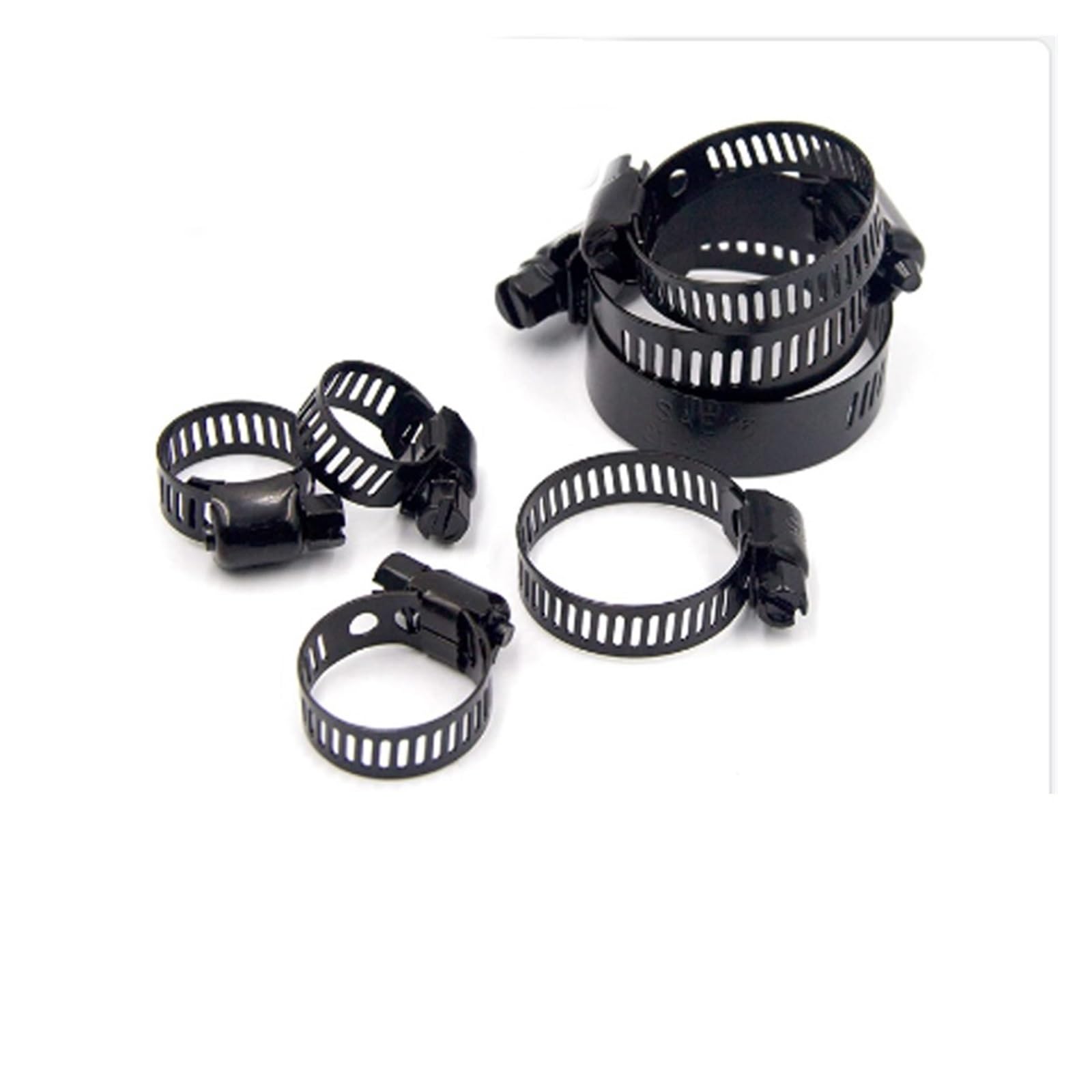 10 Stück Edelstahl Schlauchklemmen 8-12mm - Einstellbare Rohrschellen Mit Kunststoffgriff