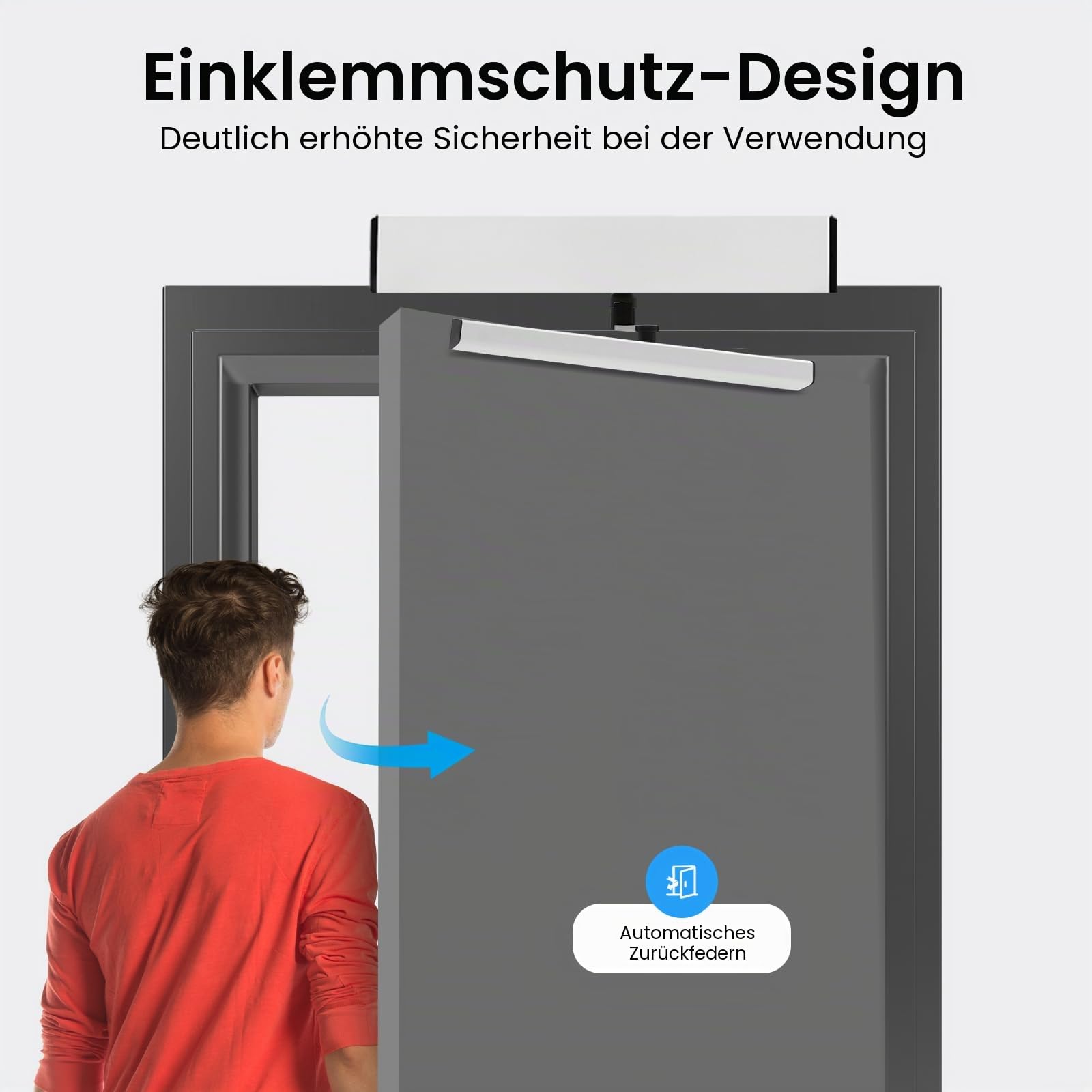 120° Automatischer Türöffner Drehtüröffner Kit, Elektrische Türantrieb Max. Türgewicht 100KG, 50W Klappbarer-Türöffner Schließer Schwingtür mit Fernbedienungen(Fernbedienungsbereich: 15m)