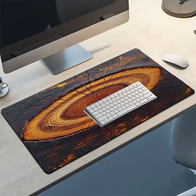 Tappetino Mouse Gaming XXL 1600 x 800 mm Tappetino Antiscivolo Sottomano Da Scrivania Per Mouse e Tastiera, Con Base In Gomma Antiscivolo, Lavabile, Mouse Pad Ruote degli alberi, Regalo per Uomo L-891