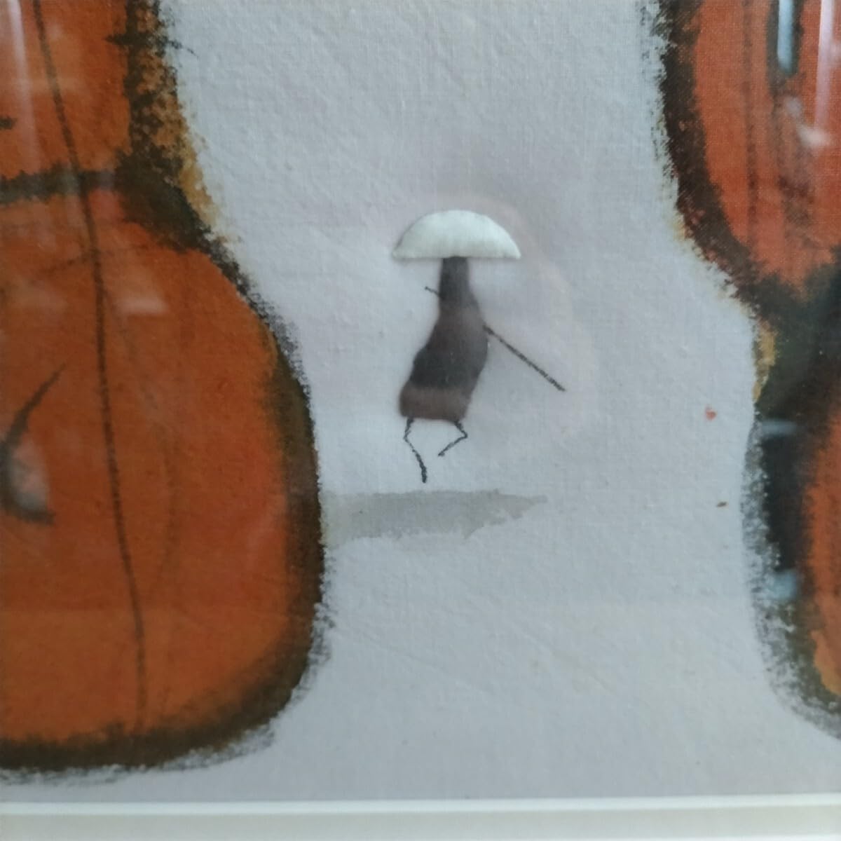 Amazon.co.jp: 真作保証植田莫 山頭火 （其中記）手染めキルト絵 縦