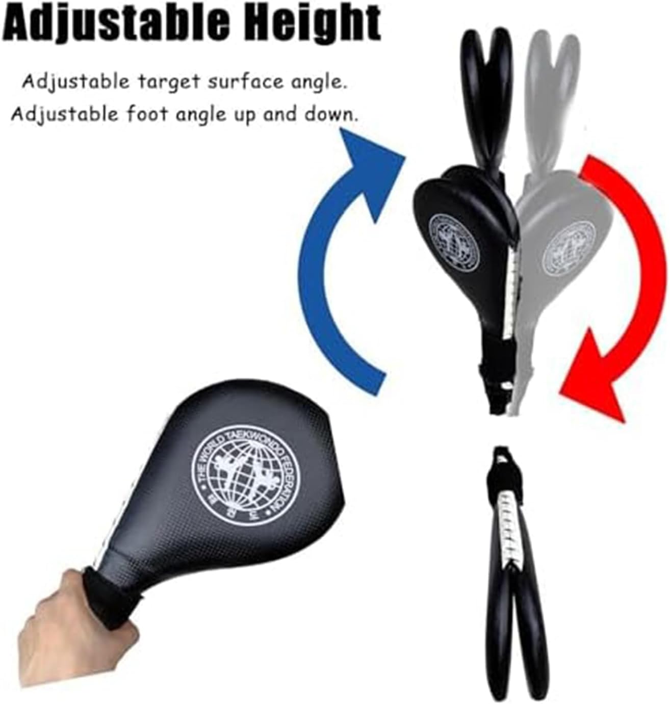 Martial Arts Training Dummy Set,Adjustable Kick Pads for Taekwondo and Punching Practice, Enhances Strength and Accuracy