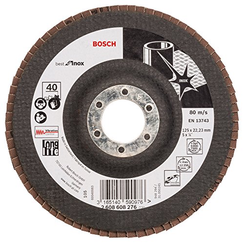 Bosch Faecherschleifscheibe X581 Best for Inox 125mm Korn 40, 1 Stk.