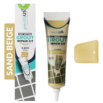 PentaUSA Premixed Tile Grout Repair - Sand Beige 8.8oz/250g