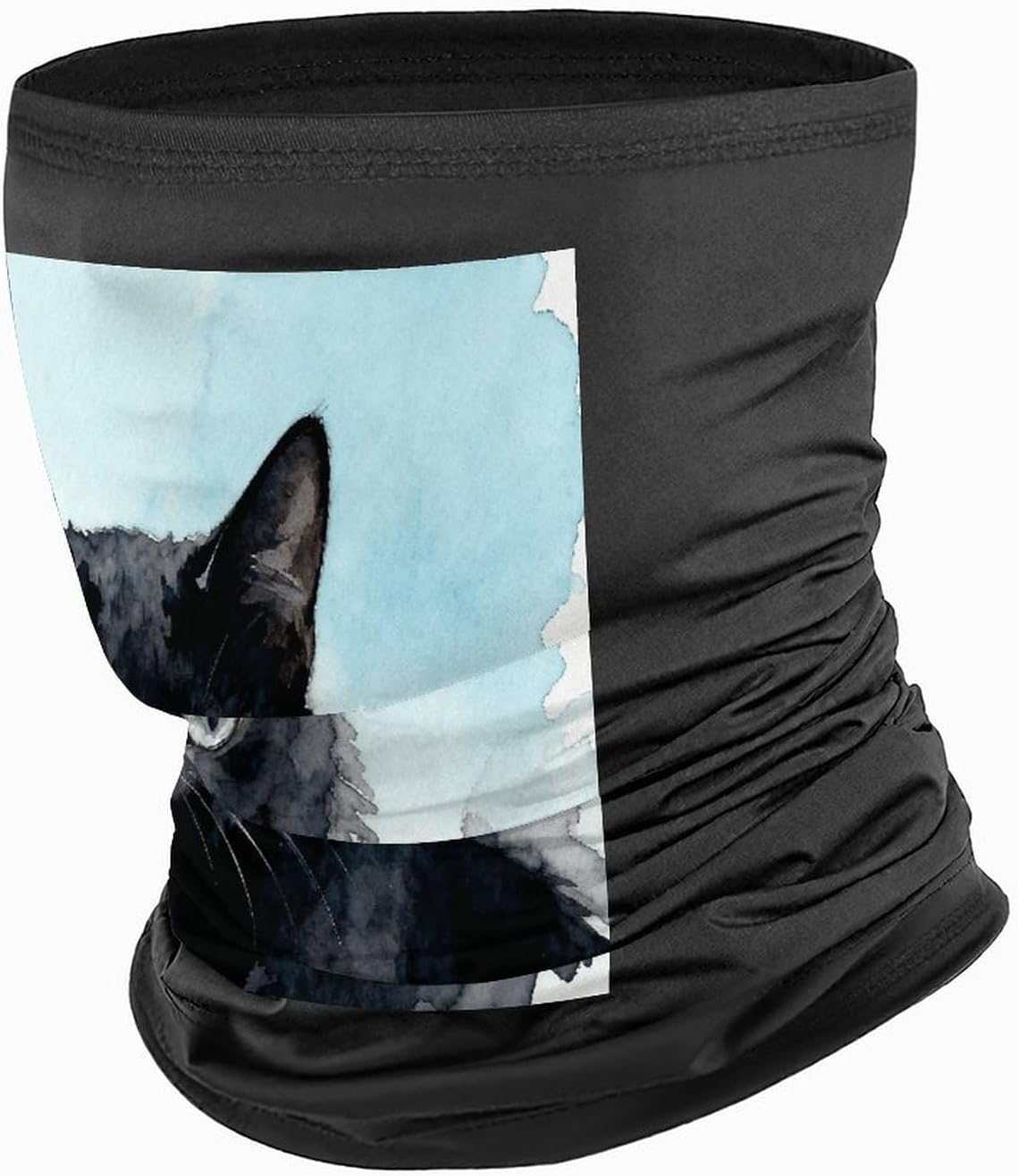 Black Cat Neck Gaiter Cooling Bandana Ice Breathable Neck Scarf Uv Face Cover Lightweight Face Mask Windproof Dustproof Tube Scarf For Cycling Motorcycle Hiking Running Neck Gaiter