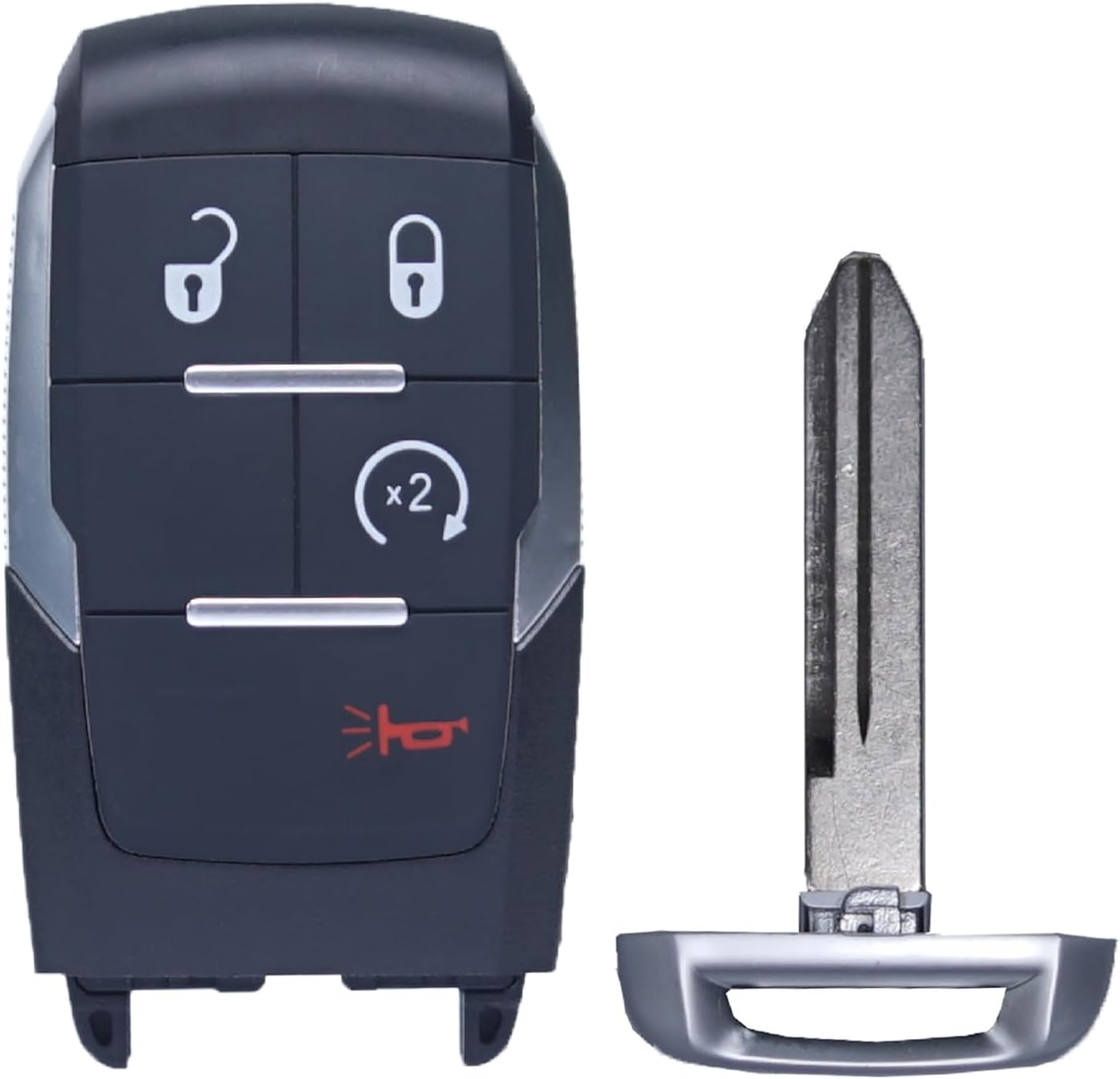 SUPALAND Keyless Entry Remote Control Key Fob Replacement Fits for Dodge Ram 2500 3500 4500 5500 2019 2020 2021 2022 2023 2024 GQ4-76T 68365327AB 68365327AC 4 Buttons 433 MHz