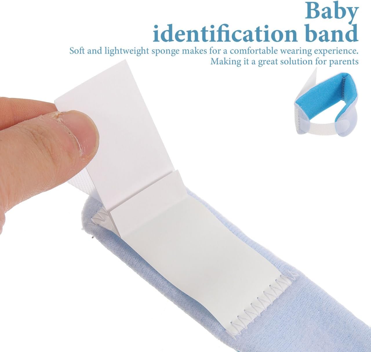 Homsfou 2Pcs Infant Wristbands Soft Sponge Baby Hospital Identification Bands Comfortable Patient Id Bracelets for Recognition