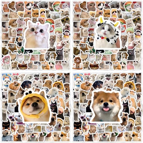 Set di Adesivi per Gatti Adesivi per Cani 200 Pezzi Adesivi Decorativi Adesivi per Scrapbooking Adesivi Impermeabili in Vinile Sticker Decorativi per Laptop Telefono Scrapbooking Skateboard