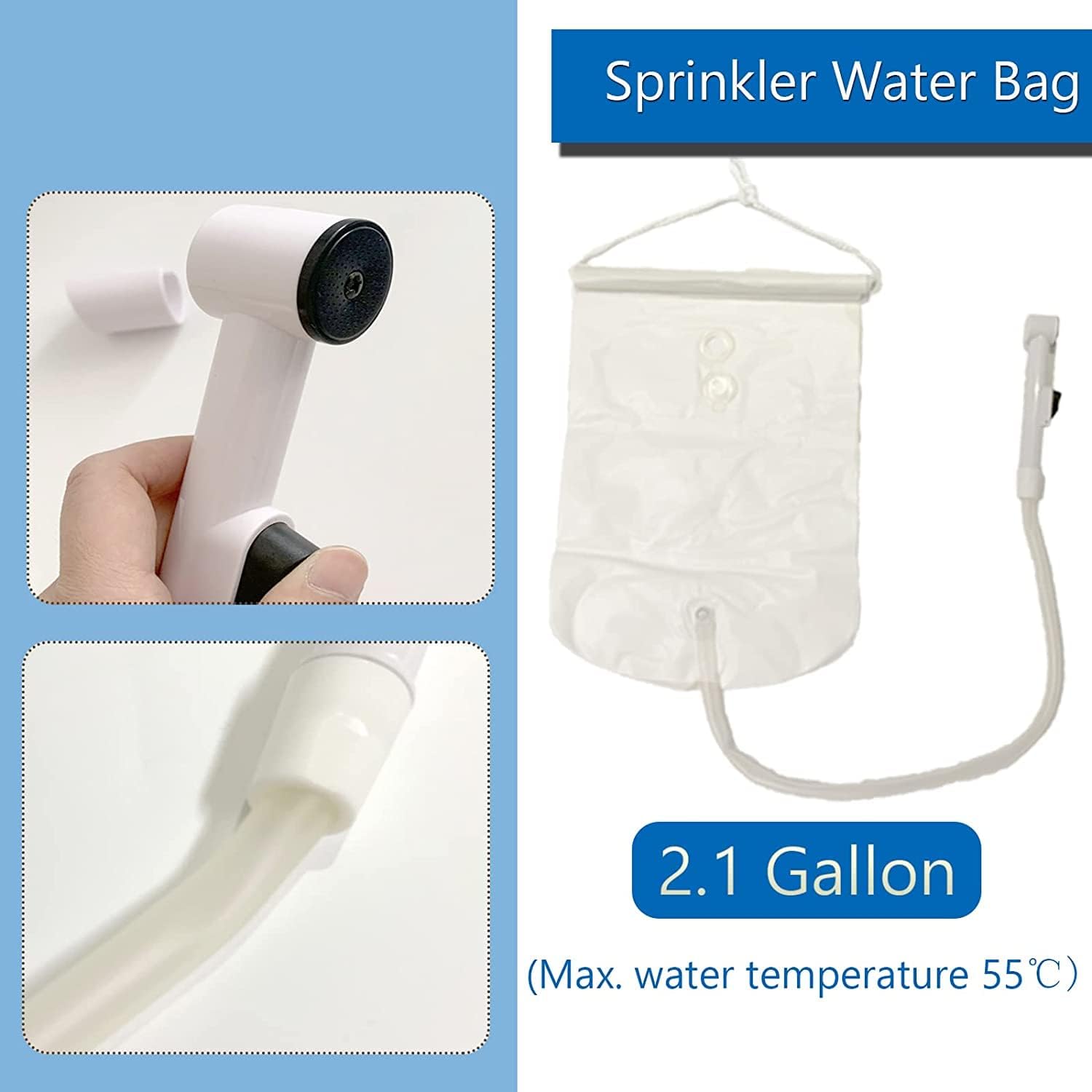 Inflatable Bedside Shampoo Basin kit, Bedridden Shower System for Disabled& Elderly Bed Easy, Pregnancy, or Post-Surgical, Overhead Shower with Water Bag(Set of 4) : Health & Household