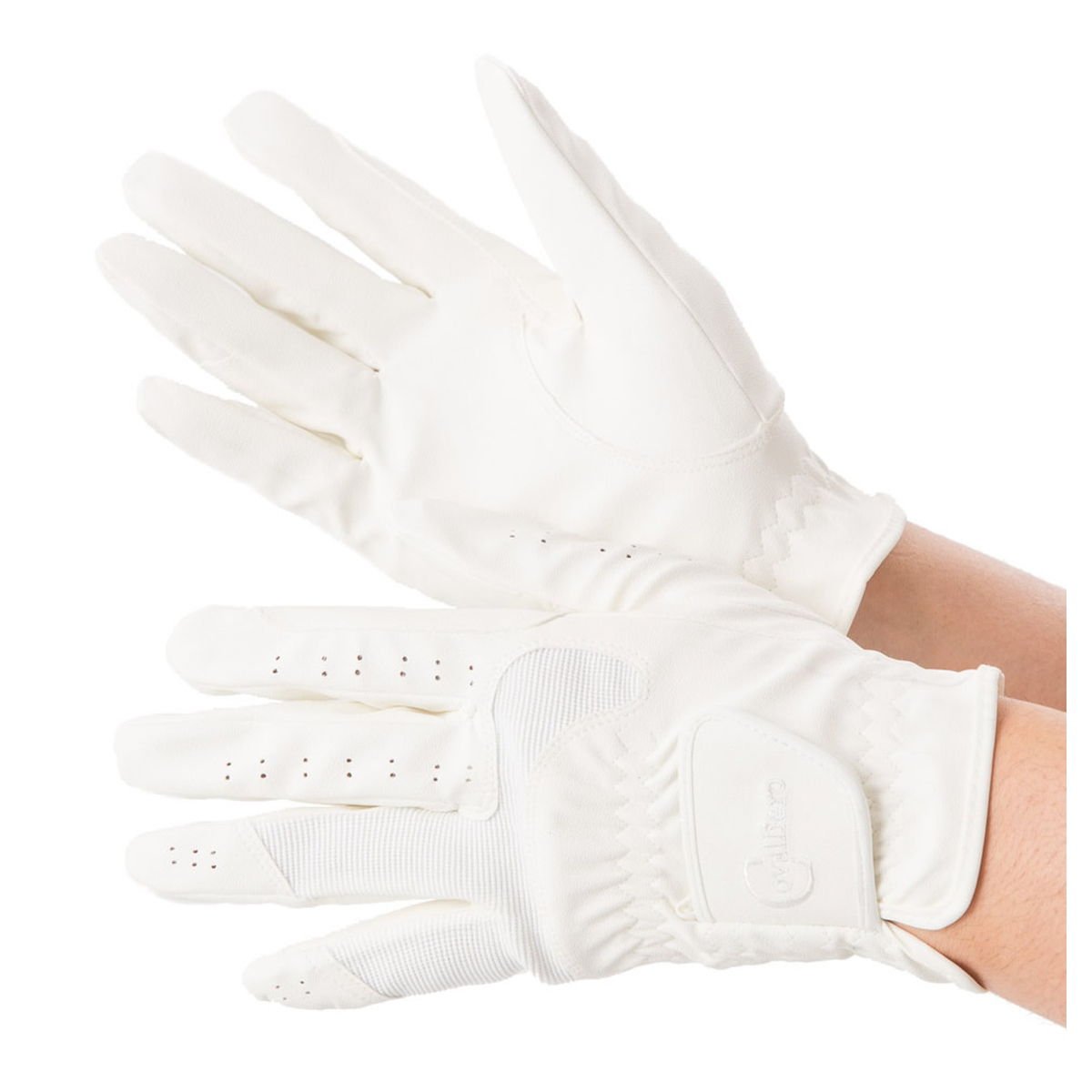 Covalliero Gloria Riding Gloves - White, Large