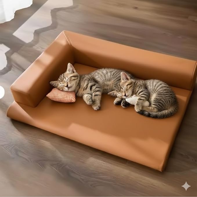 Cama Ortopédica para Perro Mediana L-Shaped con Funda Lavable miniatura 4