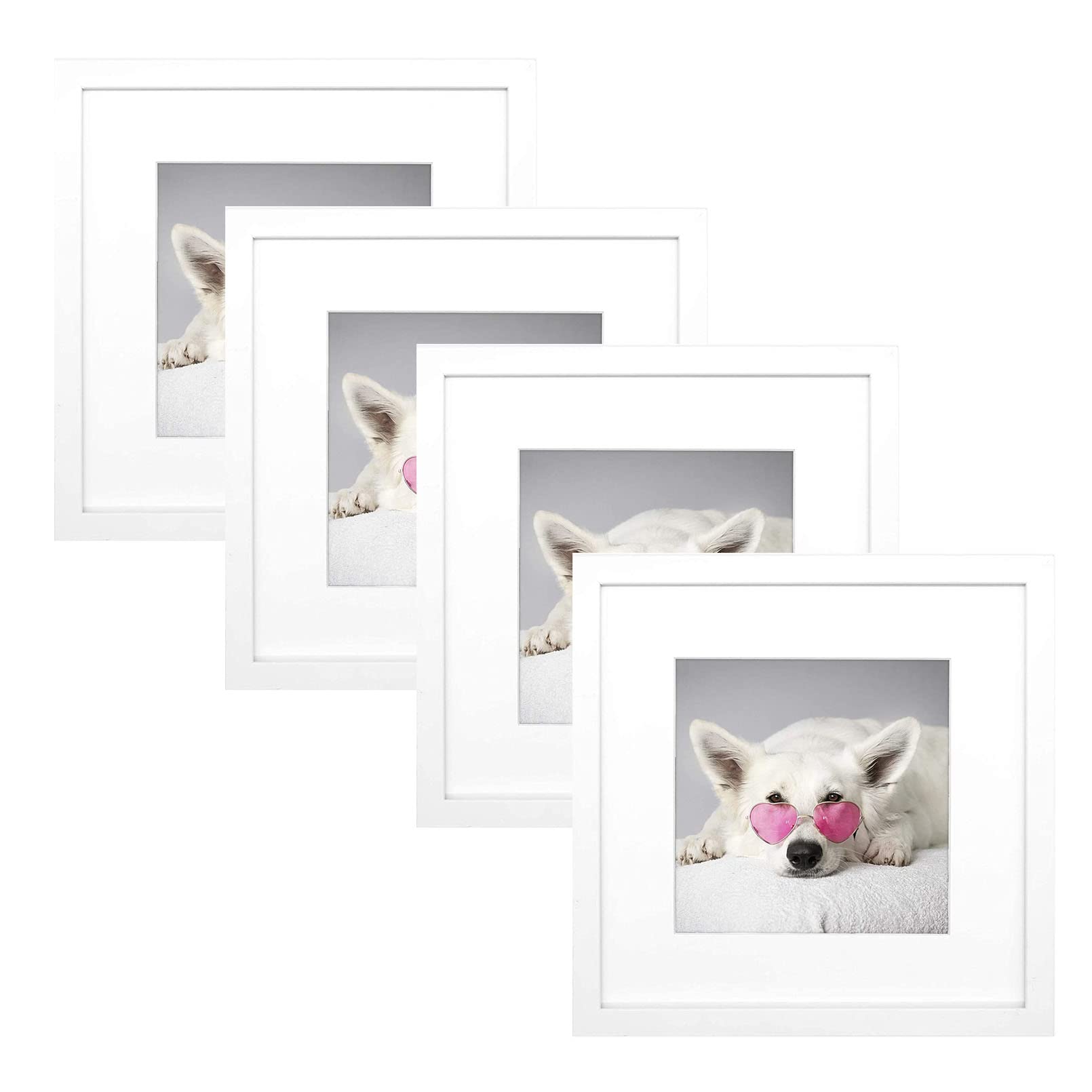 Cadres photo blancs en bois rustique pour murale de chambre et salon