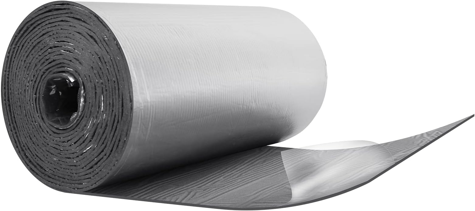 Dripex Self Adhesive Aluminium Foil Insulation, Thermal Soundproof Cotton Layer, Heat Reflector & Radiant Barrier, Ideal for Roofs, Walls & Camper, 7mm, 0.5m x 10m(5㎡)