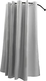 Changing Room, Clothing Store Dressing Room, Wall-Mounted U-Shaped Dressing Room, Privacy Protection Changing Room with Shading Curtain and Clothes Rack, for Clothing Stores Bar Pool (Grey)