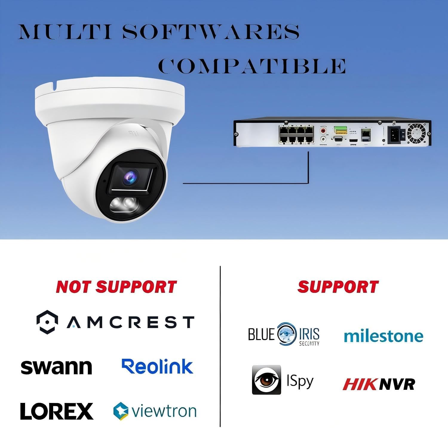 4K 8MP PoE IP Turret Camera Outdoor 24/7 Full Color Night Version 2.8mm 105° Wide Angle, H.265, IP67, Compatible with Uniview NVR, NDAA Compliant IP Security Camera