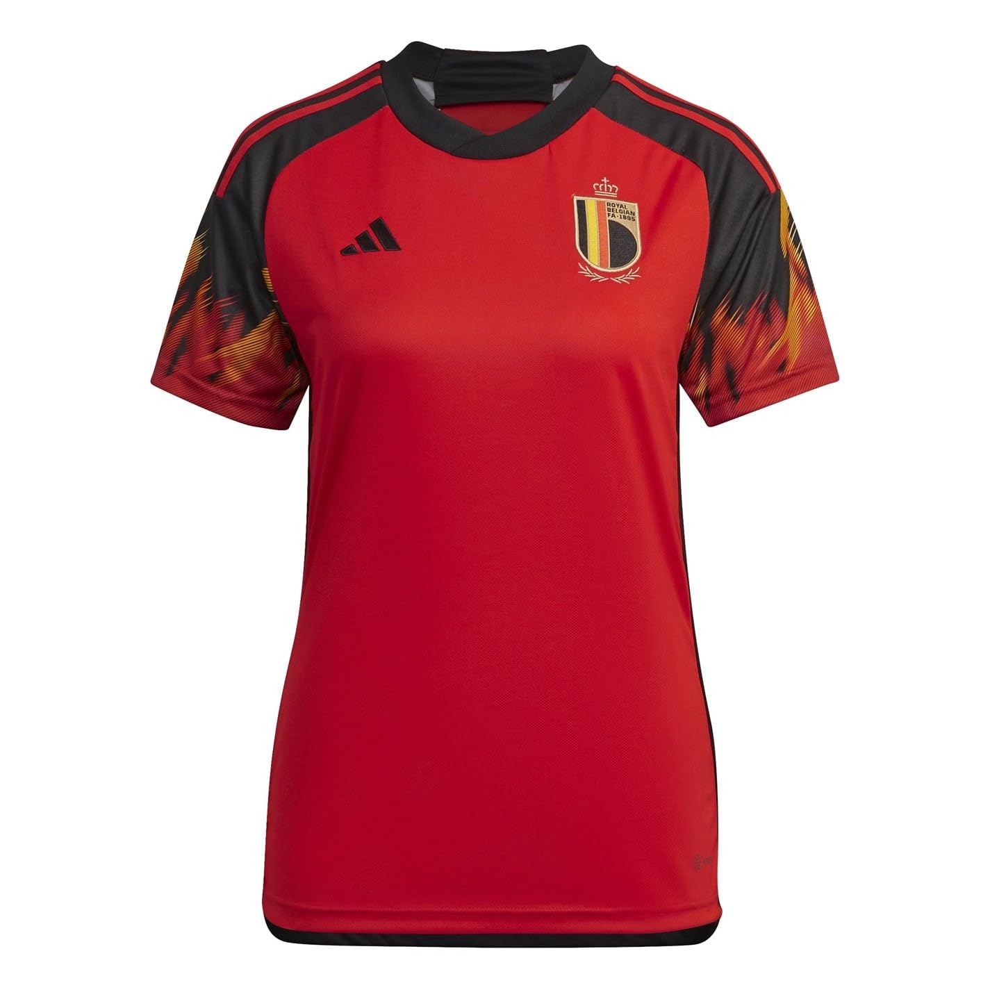 Adidas Women's Red / Black Jersey (Short Sleeve) Belgium 22 Home Jersey, Red/Black, He6631, S