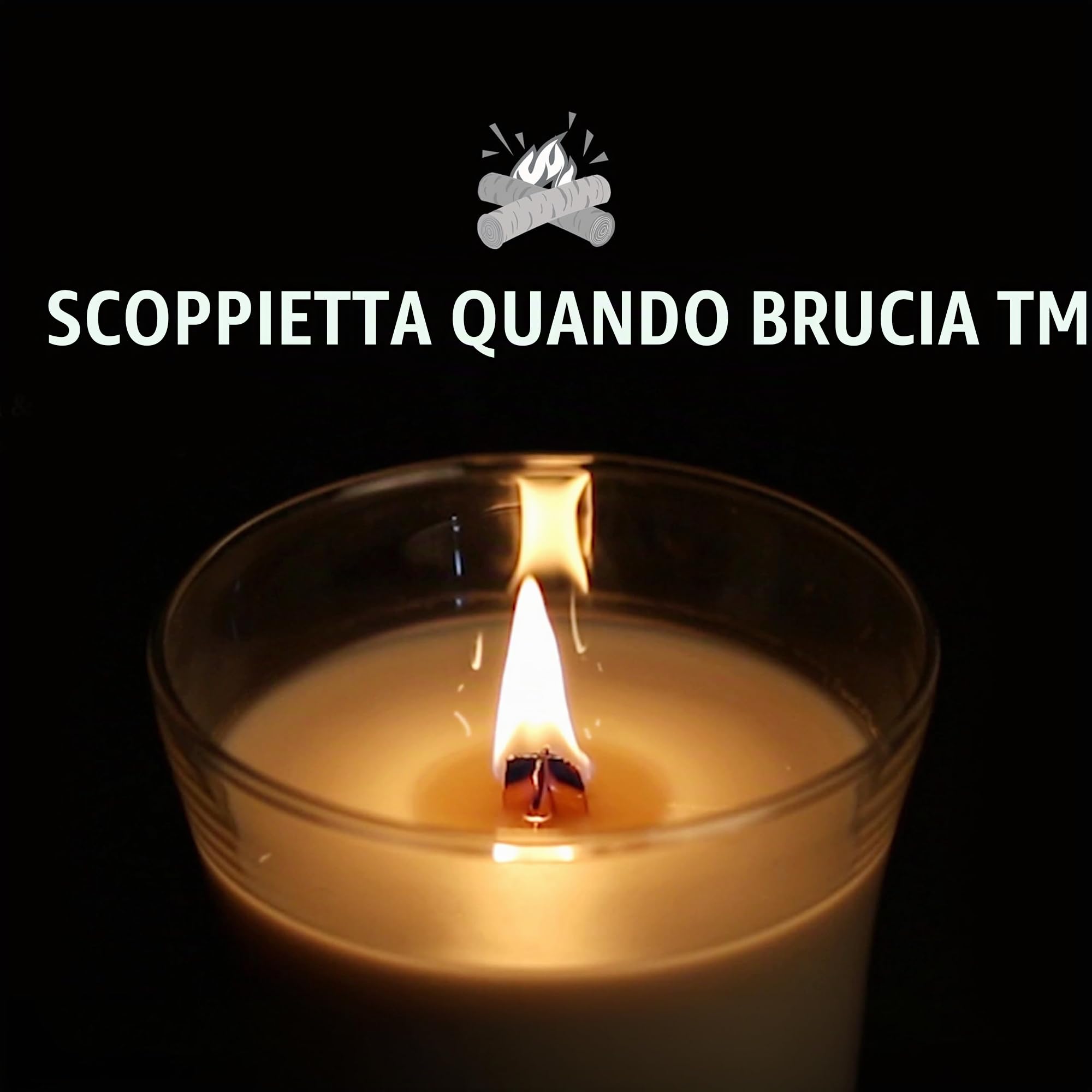 WoodWick Candela profumata Hourglass media con stoppino crepitante | Vaniglia e sale marino | Durata della fragranza: fino a 20 ore (Confezione da 2)