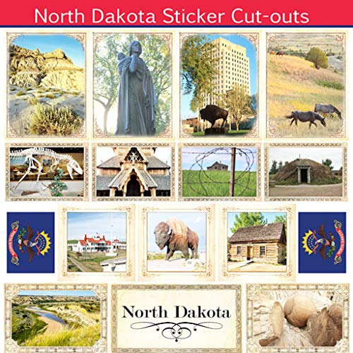 North Dakota Sightseeing Picture Sticker Cut Outs (60540)