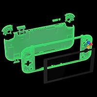 Vista 9 de eXtremeRate Carcasa de repuesto para Nintendo Switch Lite (brilla en la oscuridad), color verde Brilla en la oscuridad - Verde