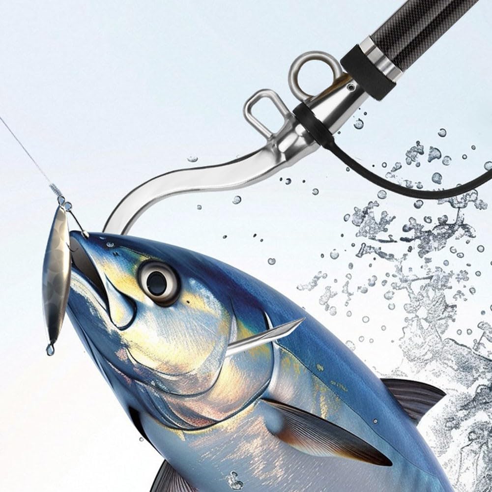 Gancho volador de acero inoxidable con cuerda, apto para pesca en mar y uso en barco, hecho de acero inoxidable 304 y equipado con conector roscado