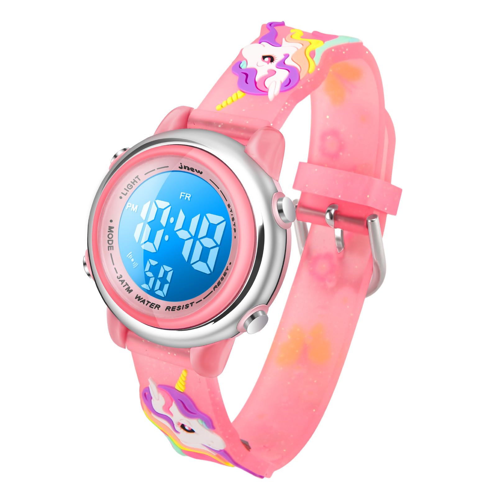 Reloj para bebé, Reloj Educativo con manecillas para bebés, Esfera Multicolor, fácil de Leer para niños.Reloj con Correa de Silicona de Dibujos Animados en 3D