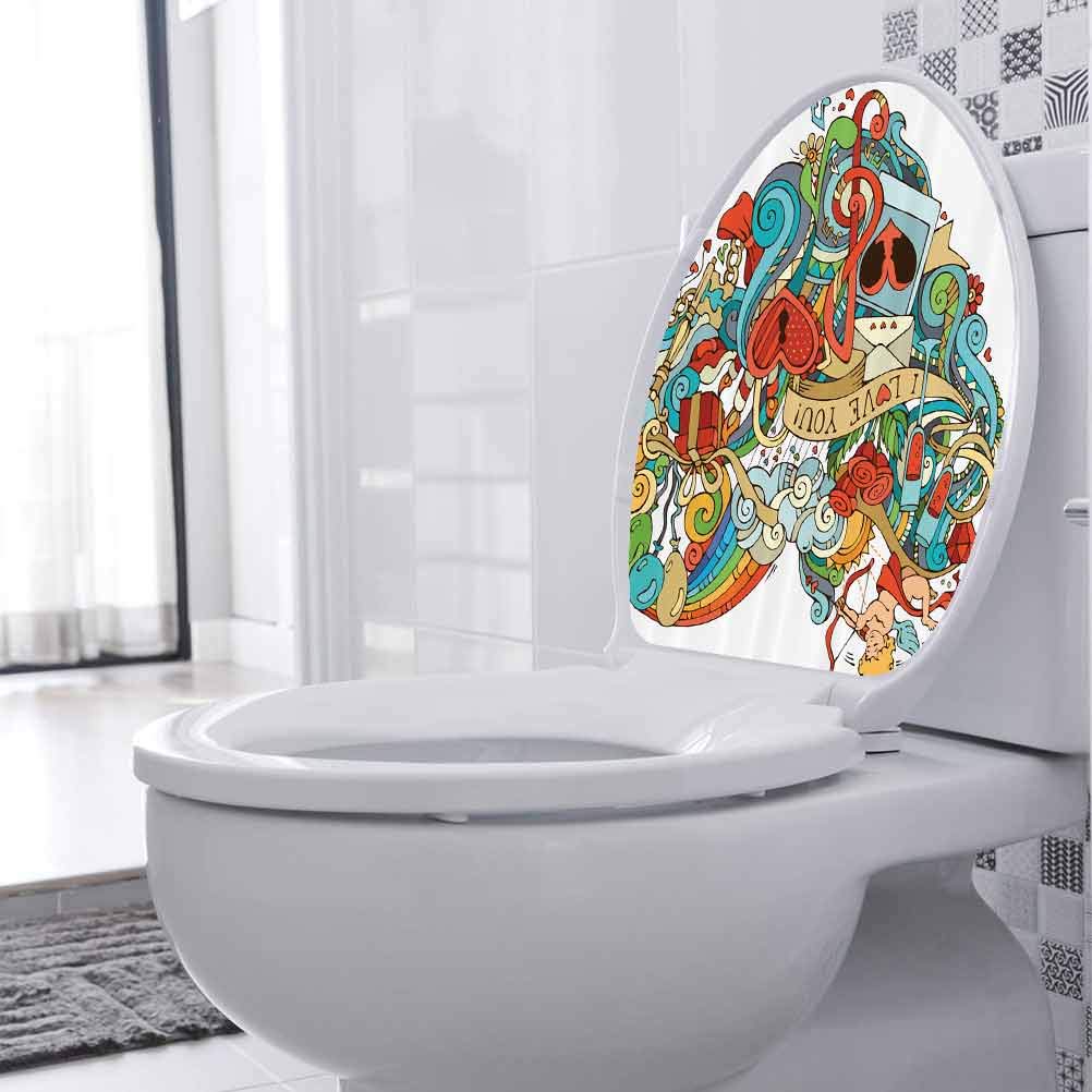 Bathroom Toilet Seat Cover Decals Sticker Eros Presents Ring Bathroom/Toilet/PVC/Kitchen 3D Wall Decals 13 x 16 Inch