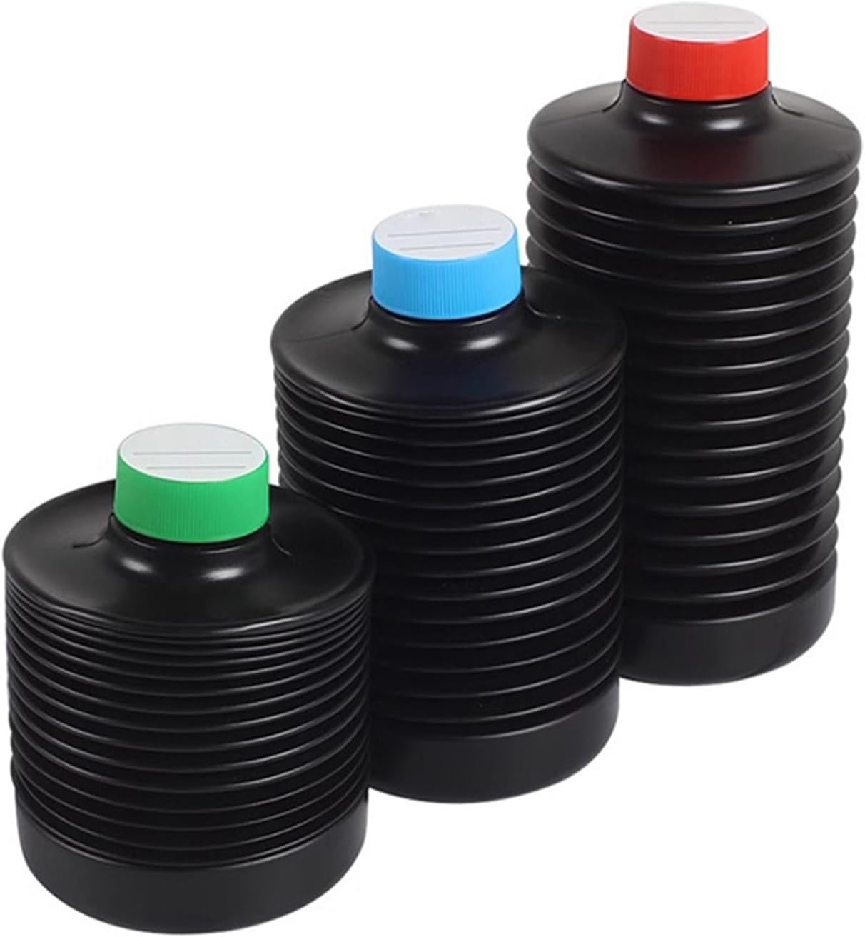 Compact Darkroom Chemicals Storage Acid-Resistant HDPE Bottle Expandable Volume Label Area Leak Darkroom Chemicals Storage Bottle