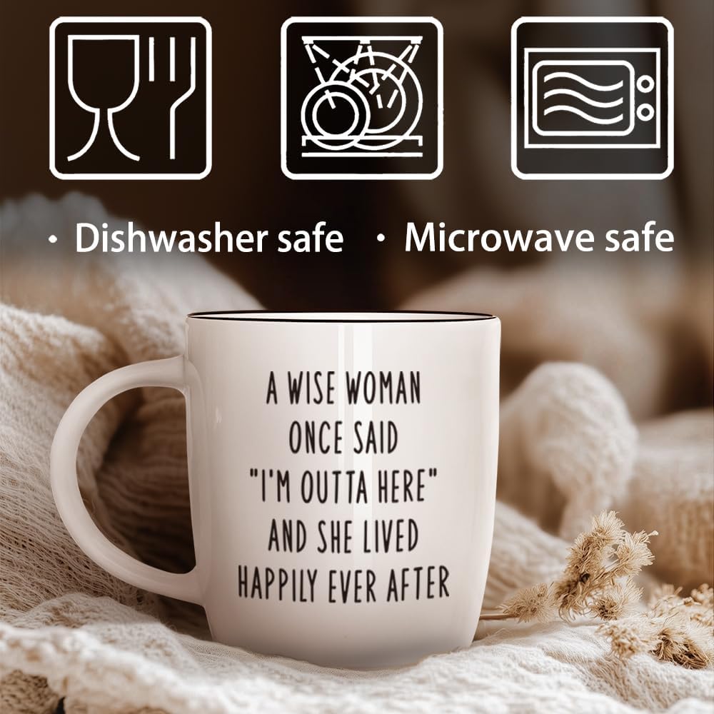 Funny Happy Retirement Coffee Mug Gifts for Women, Happy Retirement “A Wise Woman Once Said” Mugs Gift for Retired Grandma Mom Sister Teacher Nurse Coworker Boss, Thanksgiving Christmas Gifts, 13oz - Image 4