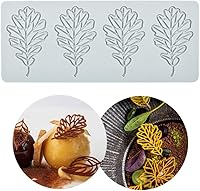 Vista 22 de TUKE Moldes de silicona de hojas huecas, moldes de chocolate con forma de corazón, geometría, molde de silicona 3D, molde de hojas de caramelo